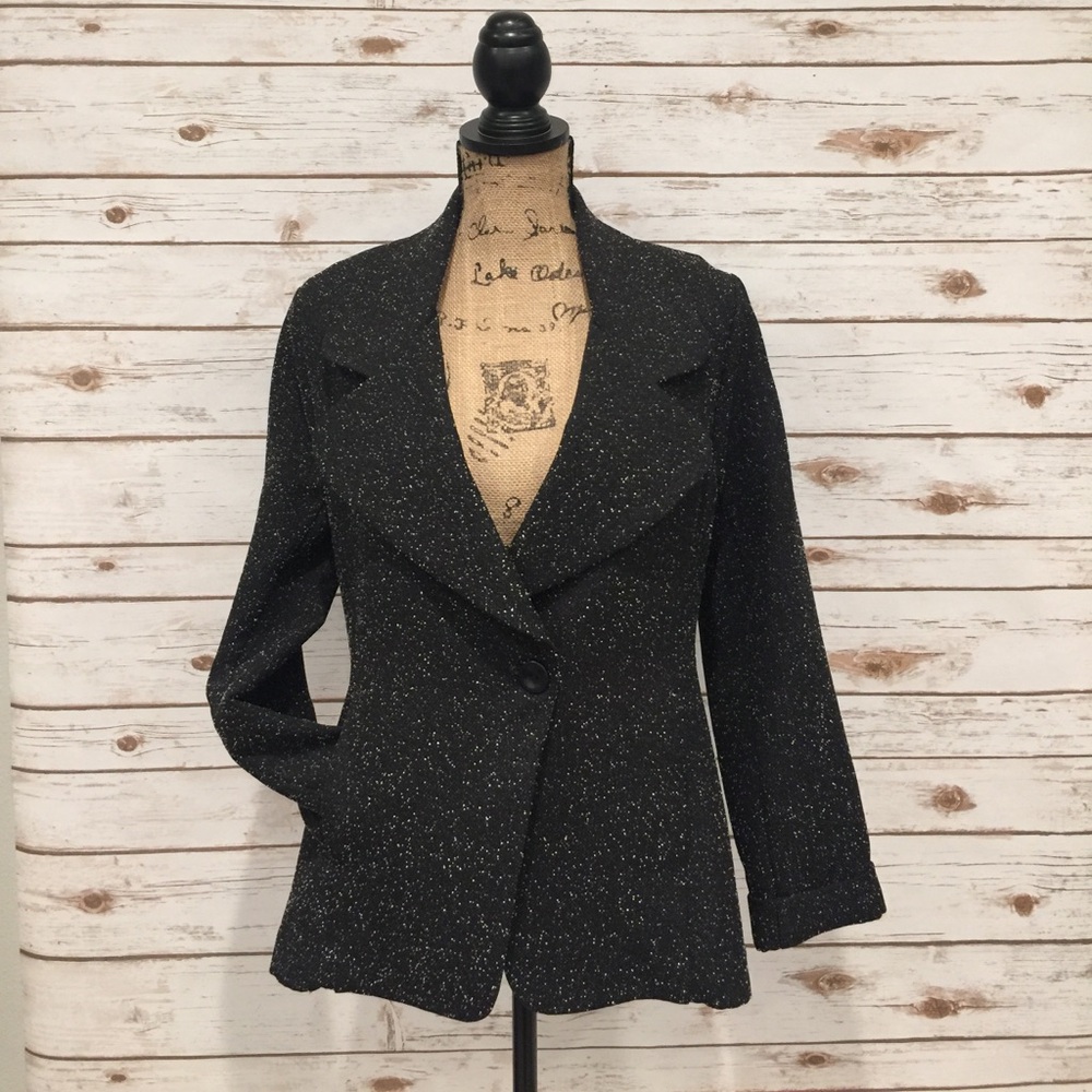 NWOT Staples Blk/Wh Tweed Blazer